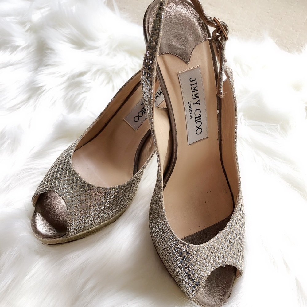 Jimmy Choo peep toe pumps